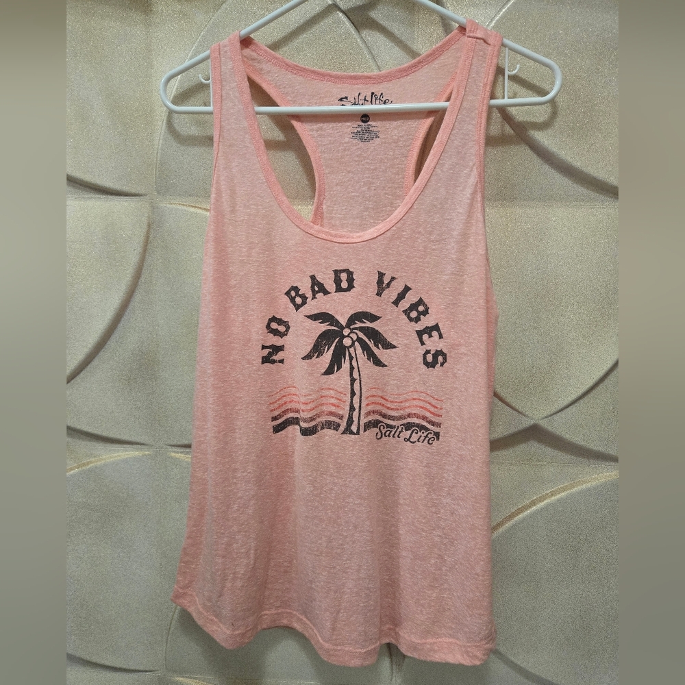 Salt Life Women's Racer Back Tank Top Size M NWOT  Pink